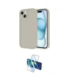 ieg™ iPhone 14 Kılıf Yankı Yansıma Özel Seri - Siyah 3D Antistatik Cam Ekran Koruyucu