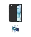 ieg™ iPhone 14 Kılıf Yankı Yansıma Özel Seri - Siyah 3D Antistatik Cam Ekran Koruyucu