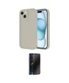 ieg™ iPhone 14 Kılıf Yankı Yansıma Özel Seri - Siyah 3D Antistatik Hayalet Cam Ekran Koruyucu