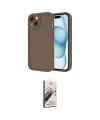 ieg™ iPhone 14 Kılıf Yankı Yansıma Özel Seri - Siyah Bilvis 3D Mat Cam Ekran Koruyucu