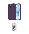 ieg™ iPhone 14 Kılıf Yankı Yansıma Özel Seri - Siyah Bilvis 3D Mat Cam Ekran Koruyucu