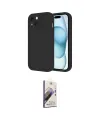 ieg™ iPhone 14 Kılıf Yankı Yansıma Özel Seri - Siyah Bilvis 3D Mat Cam Ekran Koruyucu