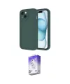 ieg™ iPhone 14 Kılıf Yankı Yansıma Özel Seri - Siyah Bilvis 5in1 3D Magic Cam Ekran Koruyucu