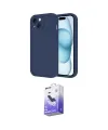 ieg™ iPhone 14 Kılıf Yankı Yansıma Özel Seri - Siyah Bilvis 5in1 5D Magic Hayalet Cam Ekran Koruyucu