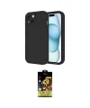 ieg™ iPhone 14 Kılıf Yankı Yansıma Özel Seri - Siyah Buffer Cam Ekran Koruyucu