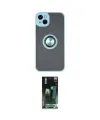 ieg™ iPhone 14 Kılıf Yörünge Çizgi - Şeffaf 360 Full Body Arka Koruyucu