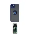 ieg™ iPhone 14 Kılıf Yörünge Çizgi - Şeffaf 360 Full Body Arka Koruyucu