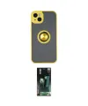 ieg™ iPhone 14 Kılıf Yörünge Çizgi - Şeffaf 360 Full Body Arka Koruyucu