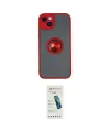 ieg™ iPhone 14 Kılıf Yörünge Çizgi - Şeffaf Pasifik Cam Ekran Koruyucu