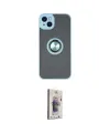 ieg™ iPhone 14 Kılıf Yörünge Çizgi - Siyah Bilvis 3D Cam Ekran Koruyucu