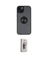 ieg™ iPhone 14 Kılıf Yörünge Çizgi - Siyah Bilvis 3D Cam Ekran Koruyucu