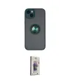 ieg™ iPhone 14 Kılıf Yörünge Çizgi - Siyah Bilvis 3D Cam Ekran Koruyucu