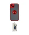 ieg™ iPhone 14 Kılıf Yörünge Çizgi - Siyah Bilvis Hayalet Cam Ekran Koruyucu