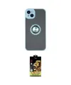 ieg™ iPhone 14 Kılıf Yörünge Çizgi - Siyah Buffer Cam Ekran Koruyucu