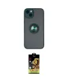 ieg™ iPhone 14 Kılıf Yörünge Çizgi - Siyah Buffer Cam Ekran Koruyucu