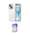 ieg™ iPhone 14 Kılıf Yörünge Form - Siyah Bilvis 5in1 3D Magic Cam Ekran Koruyucu