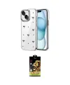 ieg™ iPhone 14 Kılıf Yörünge Form - Siyah Buffer Cam Ekran Koruyucu