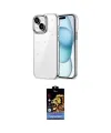 ieg™ iPhone 14 Kılıf Yörünge Form - Siyah Buffer Hayalet Cam Ekran Koruyucu
