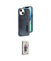 ieg™ iPhone 14 Kılıf Yörünge Işık Serisi - Siyah Bilvis 3D Cam Ekran Koruyucu
