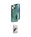 ieg™ iPhone 14 Kılıf Yörünge Işık Serisi - Siyah Bilvis 3D Mat Cam Ekran Koruyucu