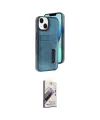 ieg™ iPhone 14 Kılıf Yörünge Işık Serisi - Siyah Bilvis 3D Mat Cam Ekran Koruyucu