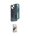 ieg™ iPhone 14 Kılıf Yörünge Işık Serisi - Siyah Bilvis 3D Mat Cam Ekran Koruyucu