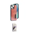 ieg™ iPhone 14 Kılıf Yörünge Işık Serisi - Siyah Bilvis 3D Mat Cam Ekran Koruyucu