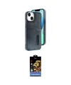 ieg™ iPhone 14 Kılıf Yörünge Işık Serisi - Siyah Buffer Hayalet Cam Ekran Koruyucu