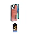 ieg™ iPhone 14 Kılıf Yörünge Işık Serisi - Siyah Buffer Hayalet Cam Ekran Koruyucu