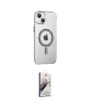 ieg™ iPhone 14 Kılıf Yörünge Koleksiyonu - Siyah Bilvis 3D Mat Cam Ekran Koruyucu
