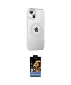 ieg™ iPhone 14 Kılıf Yörünge Koleksiyonu - Siyah Buffer Hayalet Cam Ekran Koruyucu
