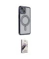 ieg™ iPhone 14 Kılıf Zirve Doku Prime - Siyah Bilvis 3D Mat Cam Ekran Koruyucu