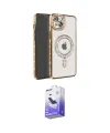 ieg™ iPhone 14 Kılıf Zirve Doku Prime - Siyah Bilvis 5in1 5D Magic Hayalet Cam Ekran Koruyucu