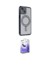 ieg™ iPhone 14 Kılıf Zirve Doku Prime - Siyah Bilvis 5in1 5D Magic Hayalet Cam Ekran Koruyucu