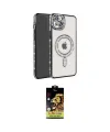 ieg™ iPhone 14 Kılıf Zirve Doku Prime - Siyah Buffer Cam Ekran Koruyucu