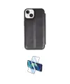ieg™ iPhone 14 Kılıf Zirve Yansıma Serisi - Siyah 3D Antistatik Cam Ekran Koruyucu