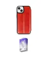 ieg™ iPhone 14 Kılıf Zirve Yansıma Serisi - Siyah Bilvis 5in1 3D Magic Cam Ekran Koruyucu