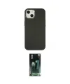 ieg™ iPhone 14 Plus Kılıf Çekirdek Çizgi - Siyah 360 Mat Full Body Arka Koruyucu