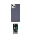 ieg™ iPhone 14 Plus Kılıf Çekirdek Çizgi - Siyah 360 Mat Full Body Arka Koruyucu