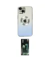 ieg™ iPhone 14 Plus Kılıf Kutup Yansıma Özel Seri - Siyah 360 Mat Full Body Arka Koruyucu