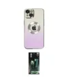 ieg™ iPhone 14 Plus Kılıf Kutup Yansıma Özel Seri - Siyah 360 Mat Full Body Arka Koruyucu