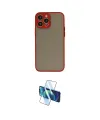 ieg™ iPhone 14 Pro Kılıf Ahenk Çizgi Serisi - Siyah 3D Antistatik Cam Ekran Koruyucu