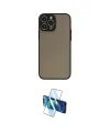 ieg™ iPhone 14 Pro Kılıf Ahenk Çizgi Serisi - Siyah 3D Antistatik Cam Ekran Koruyucu