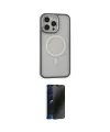 ieg™ iPhone 14 Pro Kılıf Ahenk Form Serisi - Siyah 3D Antistatik Hayalet Cam Ekran Koruyucu