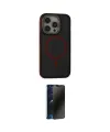 ieg™ iPhone 14 Pro Kılıf Ahenk Form Serisi - Siyah 3D Antistatik Hayalet Cam Ekran Koruyucu