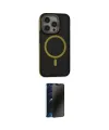 ieg™ iPhone 14 Pro Kılıf Ahenk Form Serisi - Siyah 3D Antistatik Hayalet Cam Ekran Koruyucu