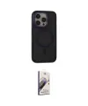 ieg™ iPhone 14 Pro Kılıf Ahenk Form Serisi - Siyah Bilvis 3D Mat Cam Ekran Koruyucu