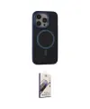 ieg™ iPhone 14 Pro Kılıf Ahenk Form Serisi - Siyah Bilvis 3D Mat Cam Ekran Koruyucu