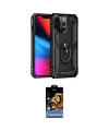 ieg™ iPhone 14 Pro Kılıf Ahenk Klasik Koleksiyonu - Siyah Buffer Hayalet Cam Ekran Koruyucu