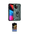 ieg™ iPhone 14 Pro Kılıf Ahenk Klasik Koleksiyonu - Siyah Buffer Hayalet Cam Ekran Koruyucu